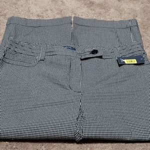 Nautica NWT black white checkered capris
